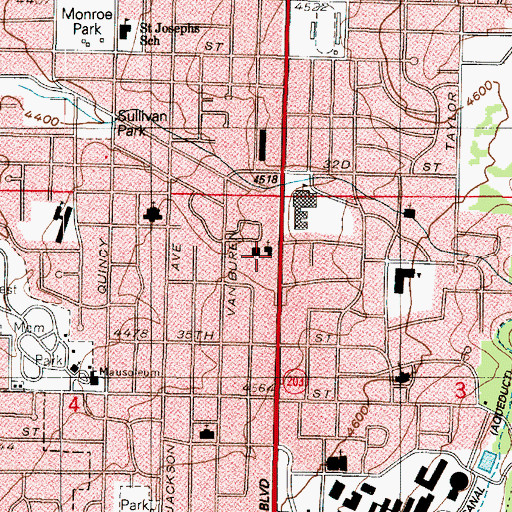 Topographic Map of Saint Pauls Lutheran Church, UT
