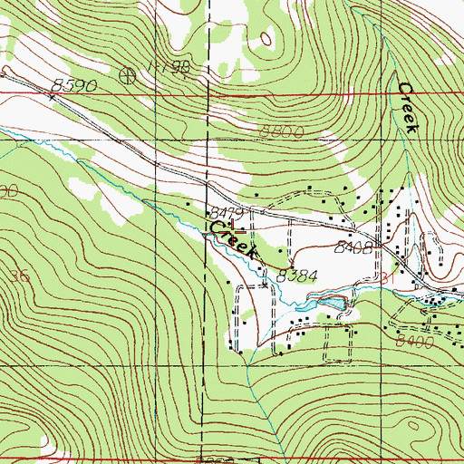 Topographic Map of Deer Trail Logde, UT