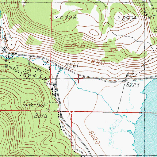Topographic Map of Rustic Lodge, UT