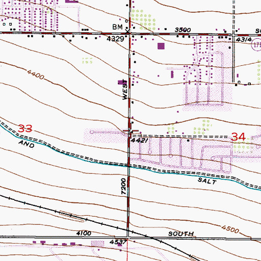 Topographic Map of Brady Place, UT