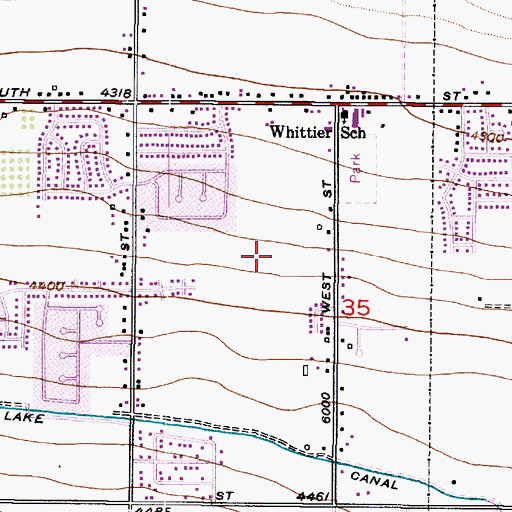 Topographic Map of Brook Hollow Estates, UT