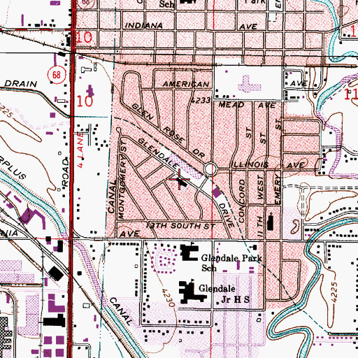 Topographic Map of Glendale Gardens, UT
