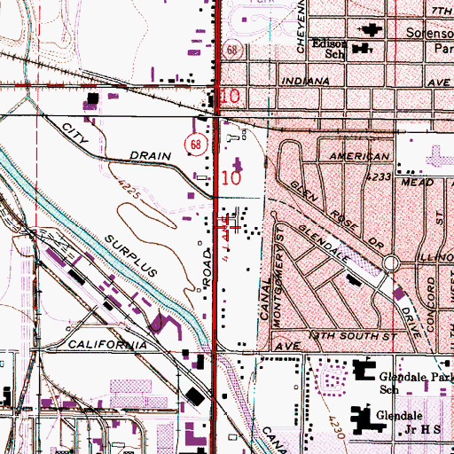 Topographic Map of Glendale Park Plat A West, UT
