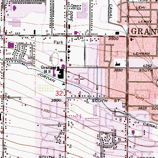 Topographic Map of Meadow Wood Estates, UT