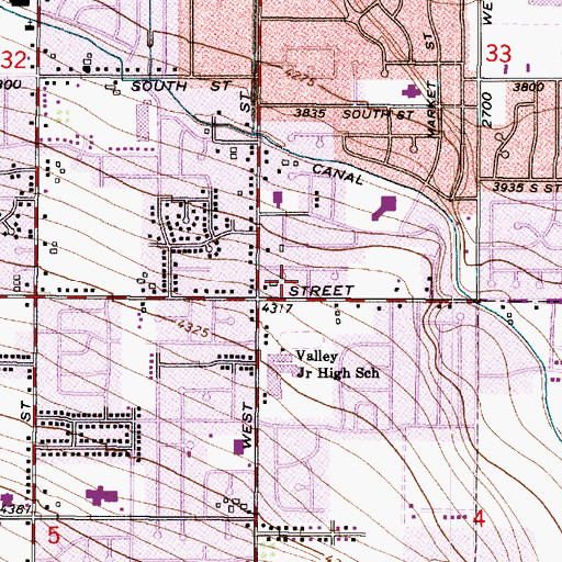 Topographic Map of Melody Park, UT