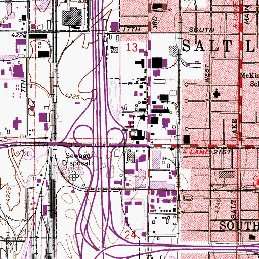Topographic Map of Syndicate Place, UT