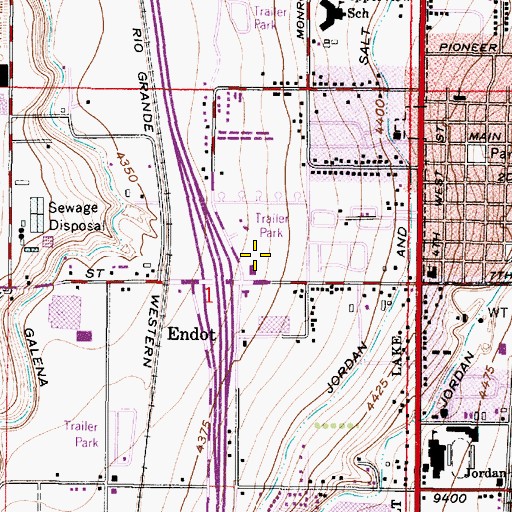 Topographic Map of Ark, UT