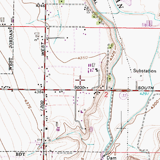Topographic Map of Knollwood, UT