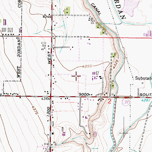 Topographic Map of Shiloh, UT