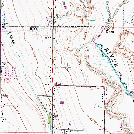 Topographic Map of Lampton Farms, UT