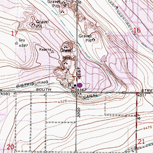 Topographic Map of Sierra Grande, UT