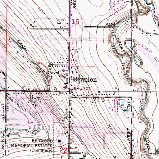 Topographic Map of Woodland Estates East, UT