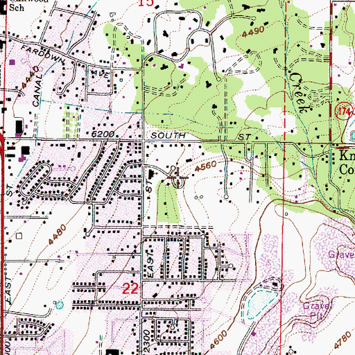 Topographic Map of Wren Lane East, UT