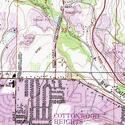 Topographic Map of Pine Mountain, UT