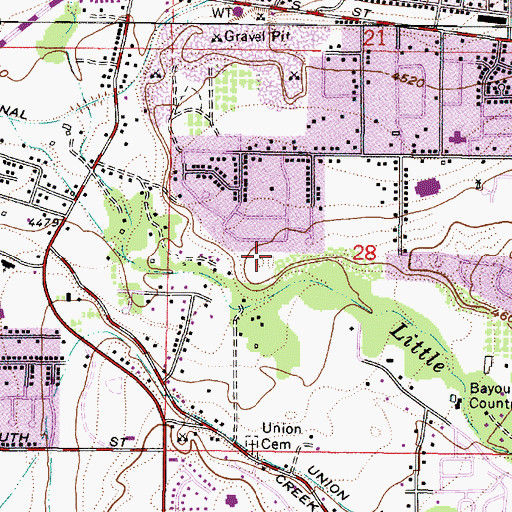Topographic Map of Creekview Estates, UT