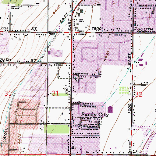 Topographic Map of Granduer Chalet, UT