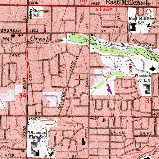 Topographic Map of Wells, UT