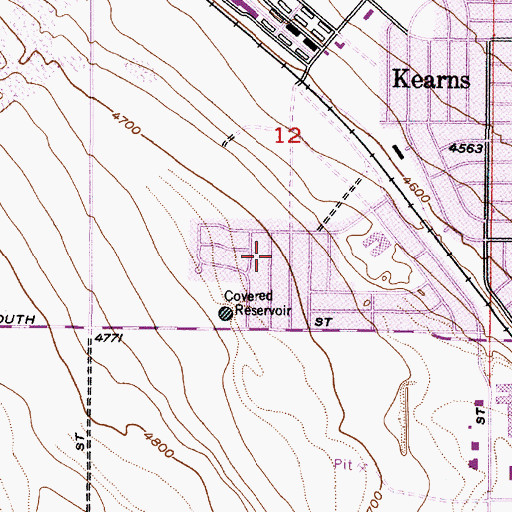 Topographic Map of Sunset Downs, UT