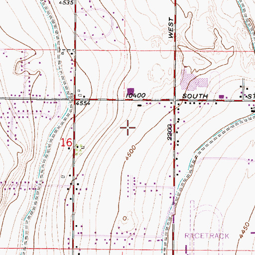 Topographic Map of Featherwood Village, UT