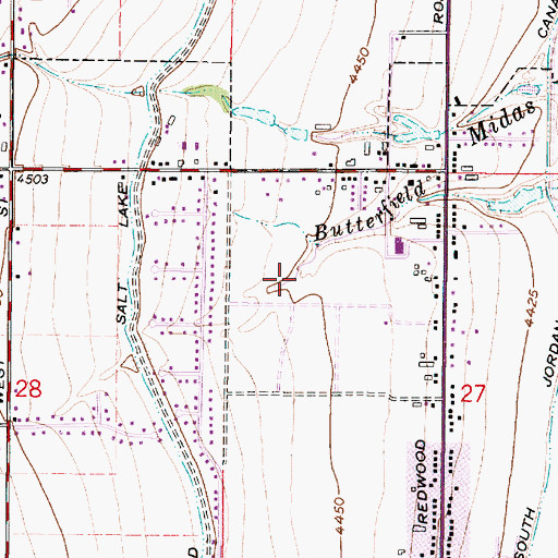 Topographic Map of Brookwood Estates, UT