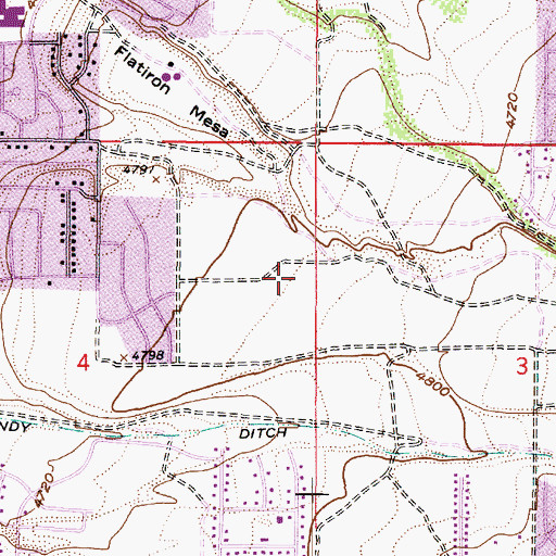 Topographic Map of Ridges of Summer Meadows, UT