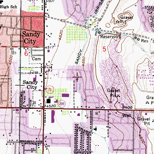 Topographic Map of Pebble Glen, UT