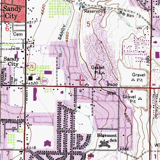 Topographic Map of Peach Blossom Estates, UT