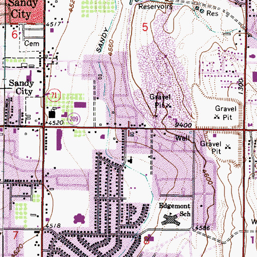 Topographic Map of Reich Ranches, UT