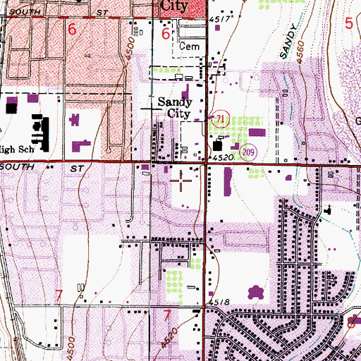 Topographic Map of Union Square, UT