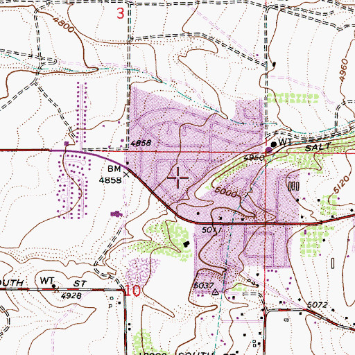 Topographic Map of Fox Hollow, UT