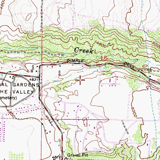 Topographic Map of Maple Hills Estates, UT