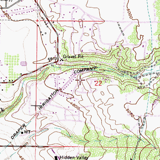 Topographic Map of Willow Creek Mesa, UT