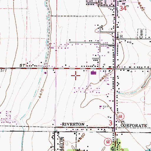 Topographic Map of Marblewood, UT