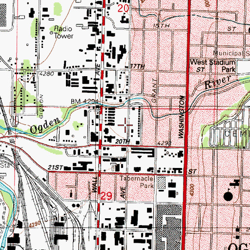 Topographic Map of Riverside Park Addition, UT