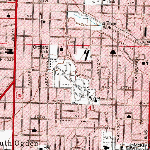 Topographic Map of Harbertson, UT