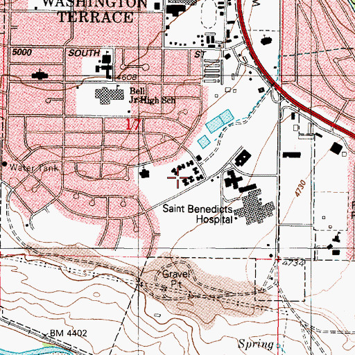 Topographic Map of Ridgepoint, UT