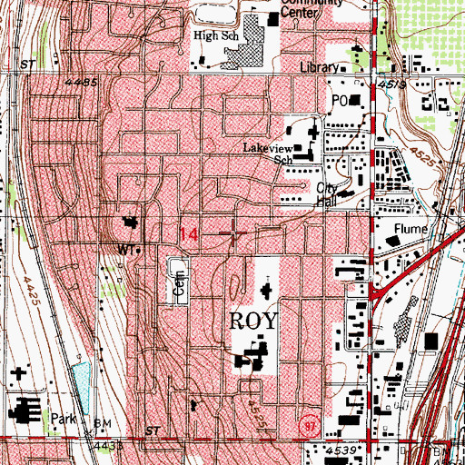 Topographic Map of Donita, UT