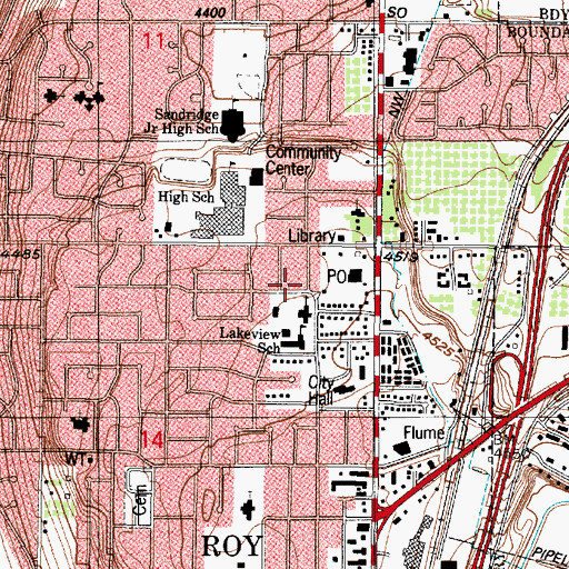 Topographic Map of Lake View Ward, UT