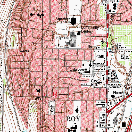 Topographic Map of Maplewood Estates, UT