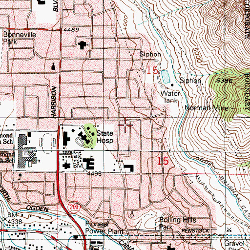 Topographic Map of Simoran Park Addition, UT