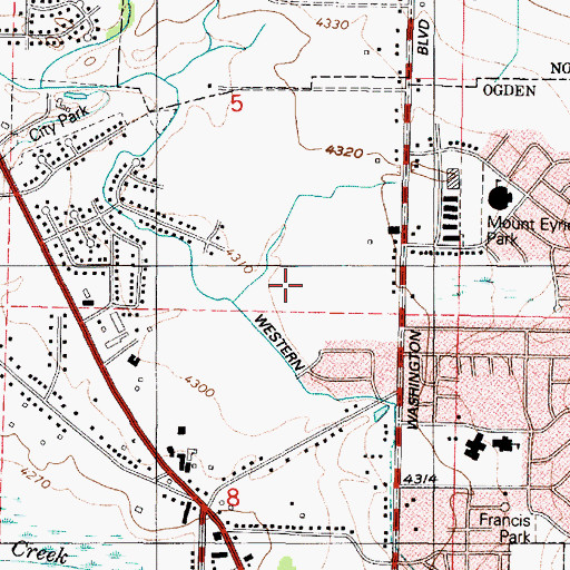 Topographic Map of Washington Avenue Addition, UT