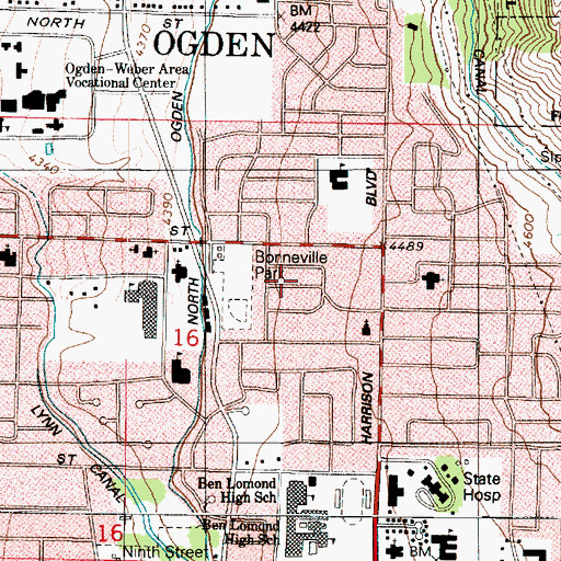 Topographic Map of Sherwood Park Addition, UT