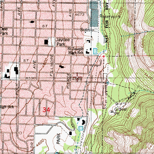 Topographic Map of Nob Hill Annex, UT