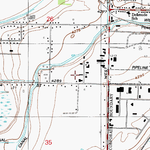 Topographic Map of Circle R Industrial Park, UT