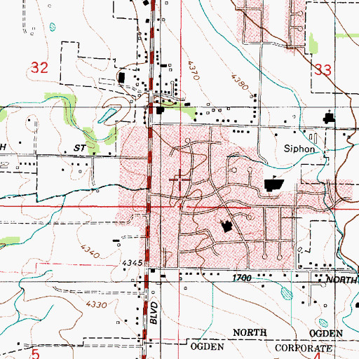 Topographic Map of Jillville, UT