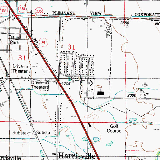 Topographic Map of Fairway Park, UT