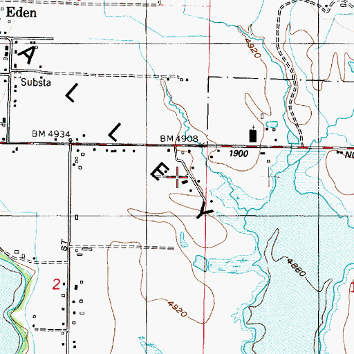 Topographic Map of Minnie Creek Estates, UT