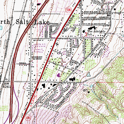Topographic Map of Valley Side Circle, UT