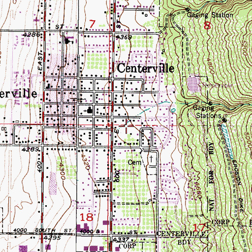Topographic Map of Sheridan, UT