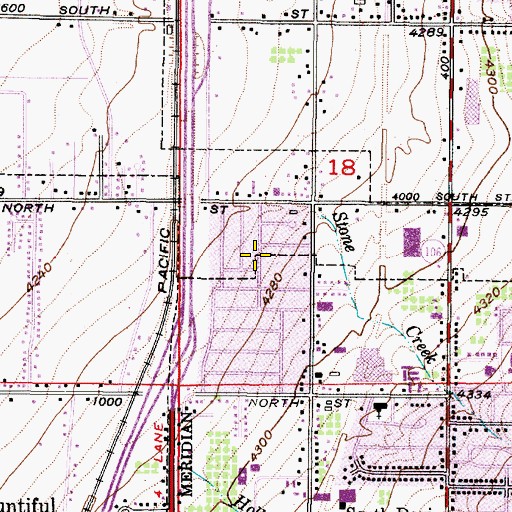 Topographic Map of Birdland, UT